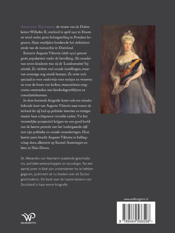 Achterkant van Auguste Viktoria, de laatste keizerin van Duitsland