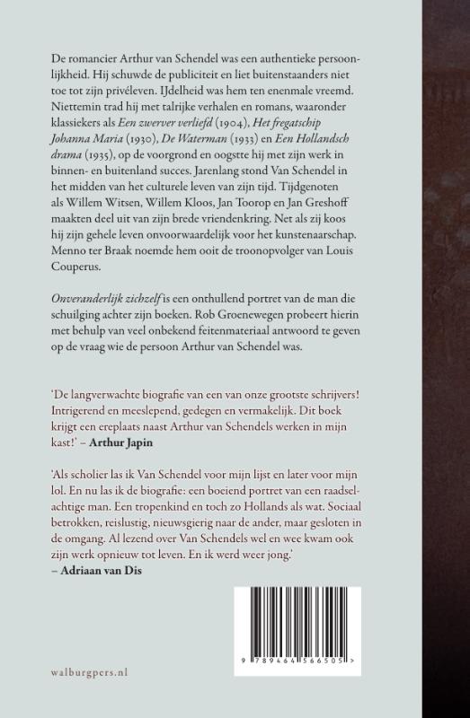Achterkant van Onveranderlijk zichzelf
