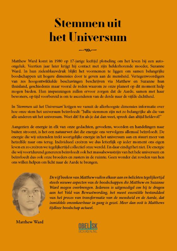 Achterkant van Stemmen uit het Universum