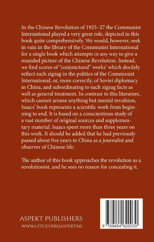 Achterkant van Problems of the Chinese Revolution