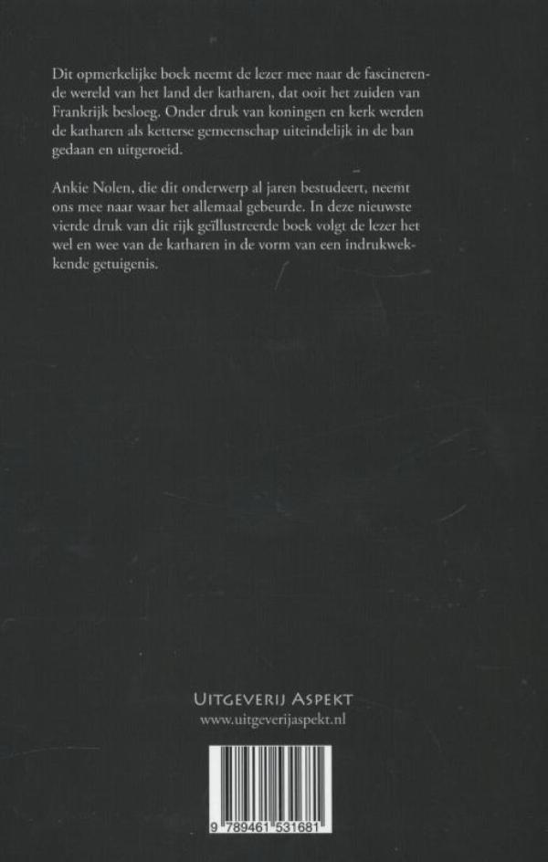 Achterkant van Het land der katharen