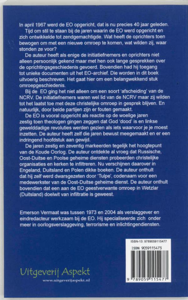 Achterkant van De Evangelische Omroep