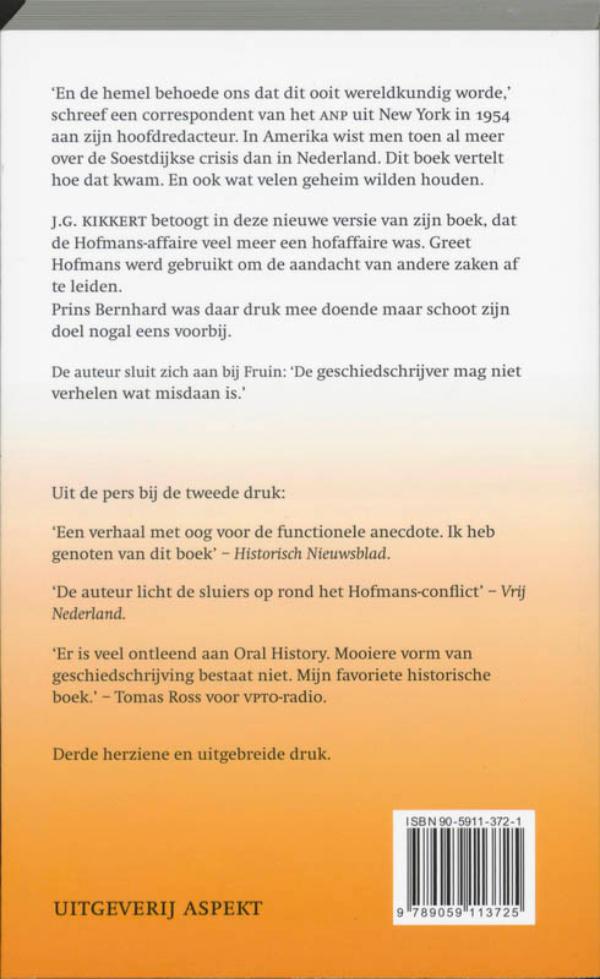 Achterkant van Crisis op Soestdijk