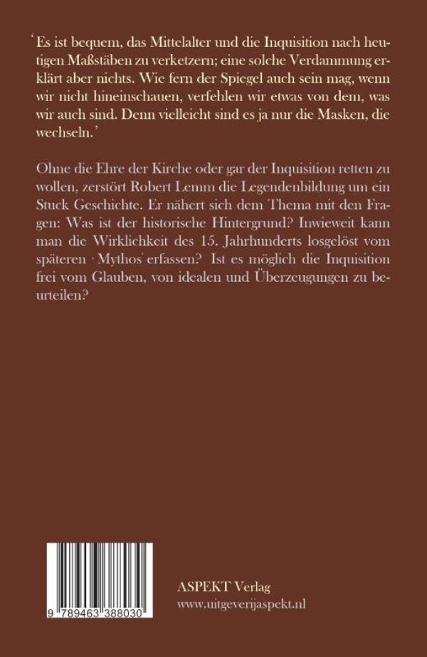 Achterkant van Die Spanische Inquisition