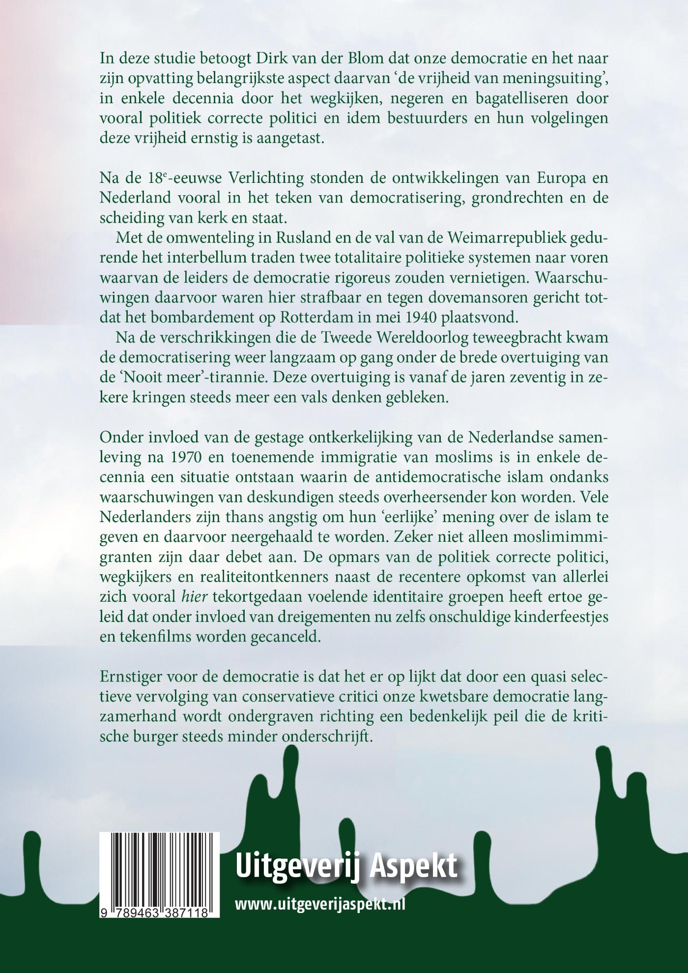 Achterkant van Verdamping van de Nederlandse democratie