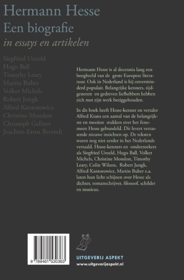 Achterkant van Hermann Hesse Een biografie