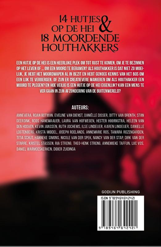 Achterkant van 14 Hutjes op de hei & 18 moordende houthakkers