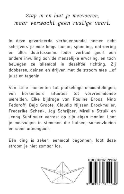 Achterkant van Met de stroom mee