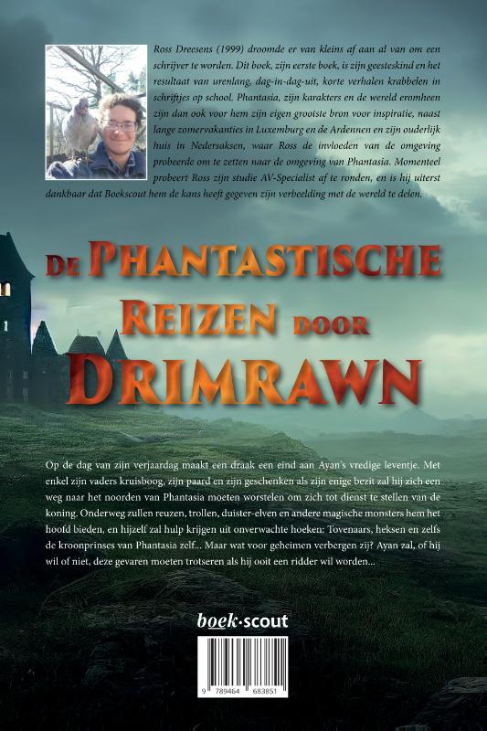 Achterkant van De Phantastische Reizen door Drimrawn