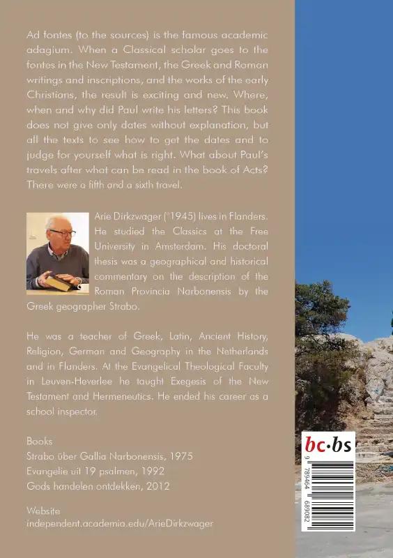 Achterkant van The Travels and Letters of the Apostle Paul