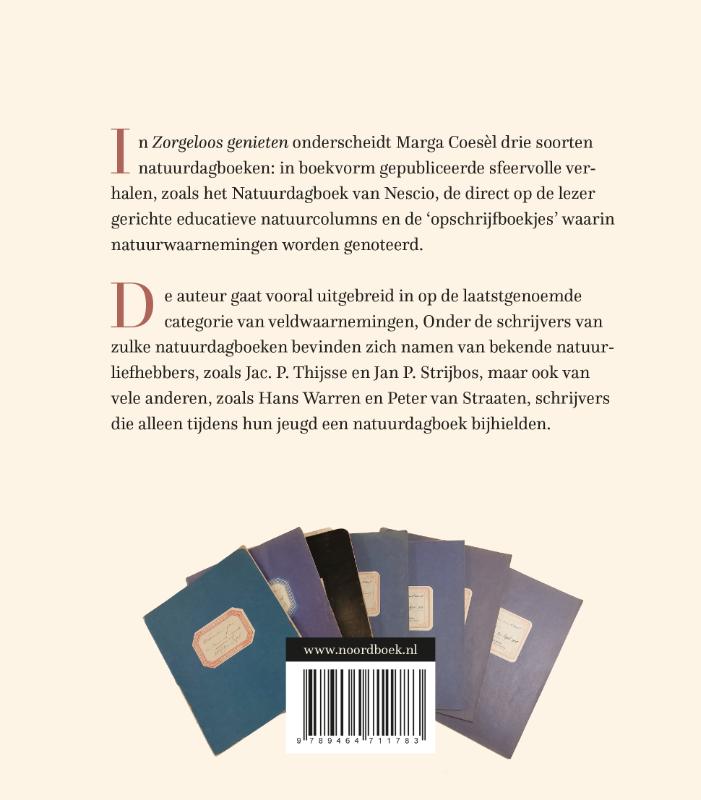 Achterkant van Zorgeloos genieten