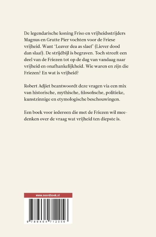 Achterkant van Van de vrijheid en de Fries