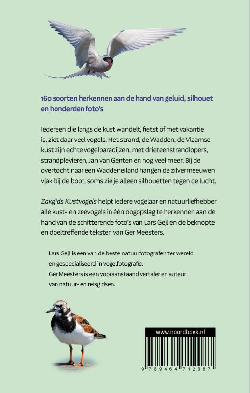 Achterkant van Zakgids kustvogels