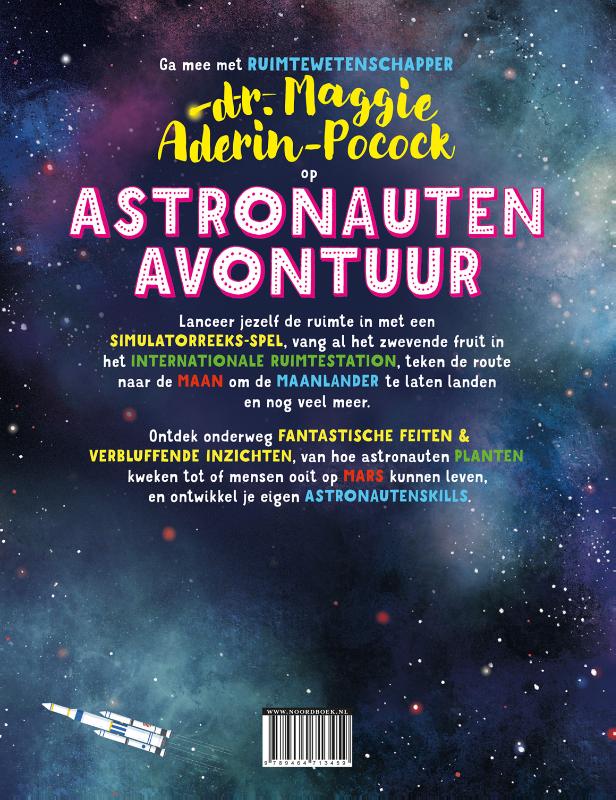 Achterkant van Dr. Maggie's Astronauten avonturen