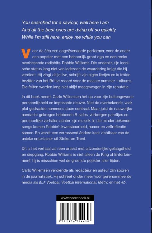 Achterkant van Robbie Williams