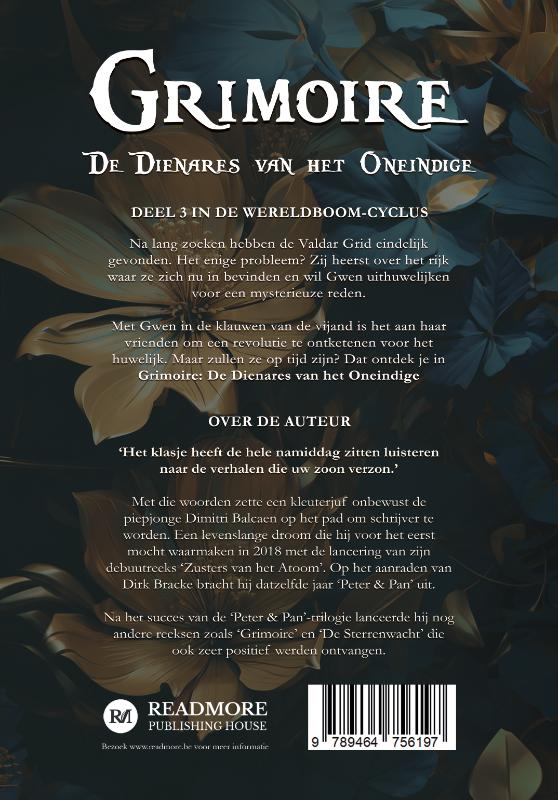Achterkant van De dienares van het oneindige