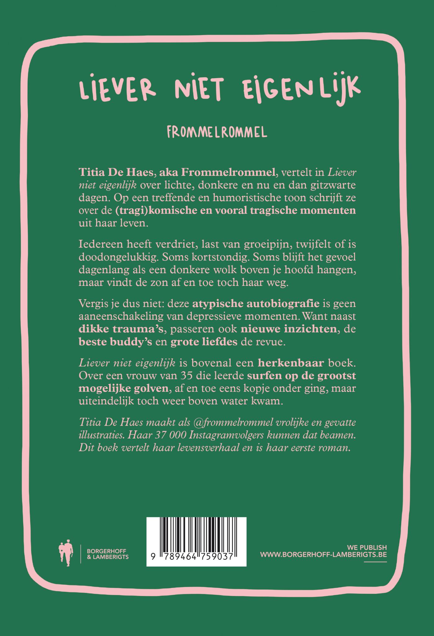 Achterkant van Liever niet eigenlijk