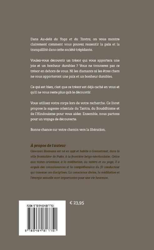 Achterkant van Au-delà du Yoga et du Tantra
