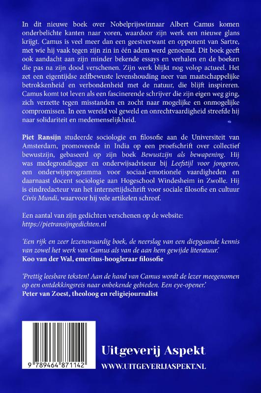 Achterkant van Herontdekking van Albert Camus