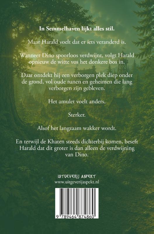 Achterkant van Harald en het spoor van de vos