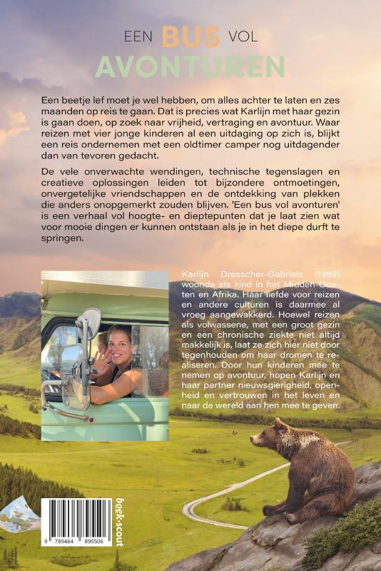 Achterkant van Een bus vol avonturen