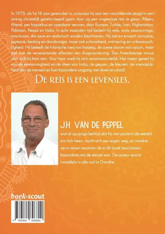 Achterkant van Over land van Utrecht naar India