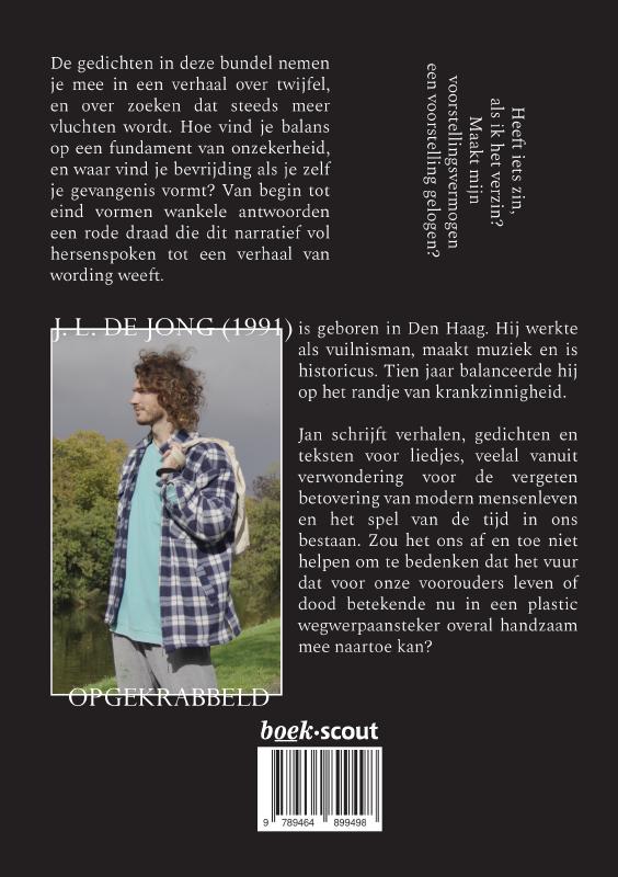 Achterkant van Opgekrabbeld