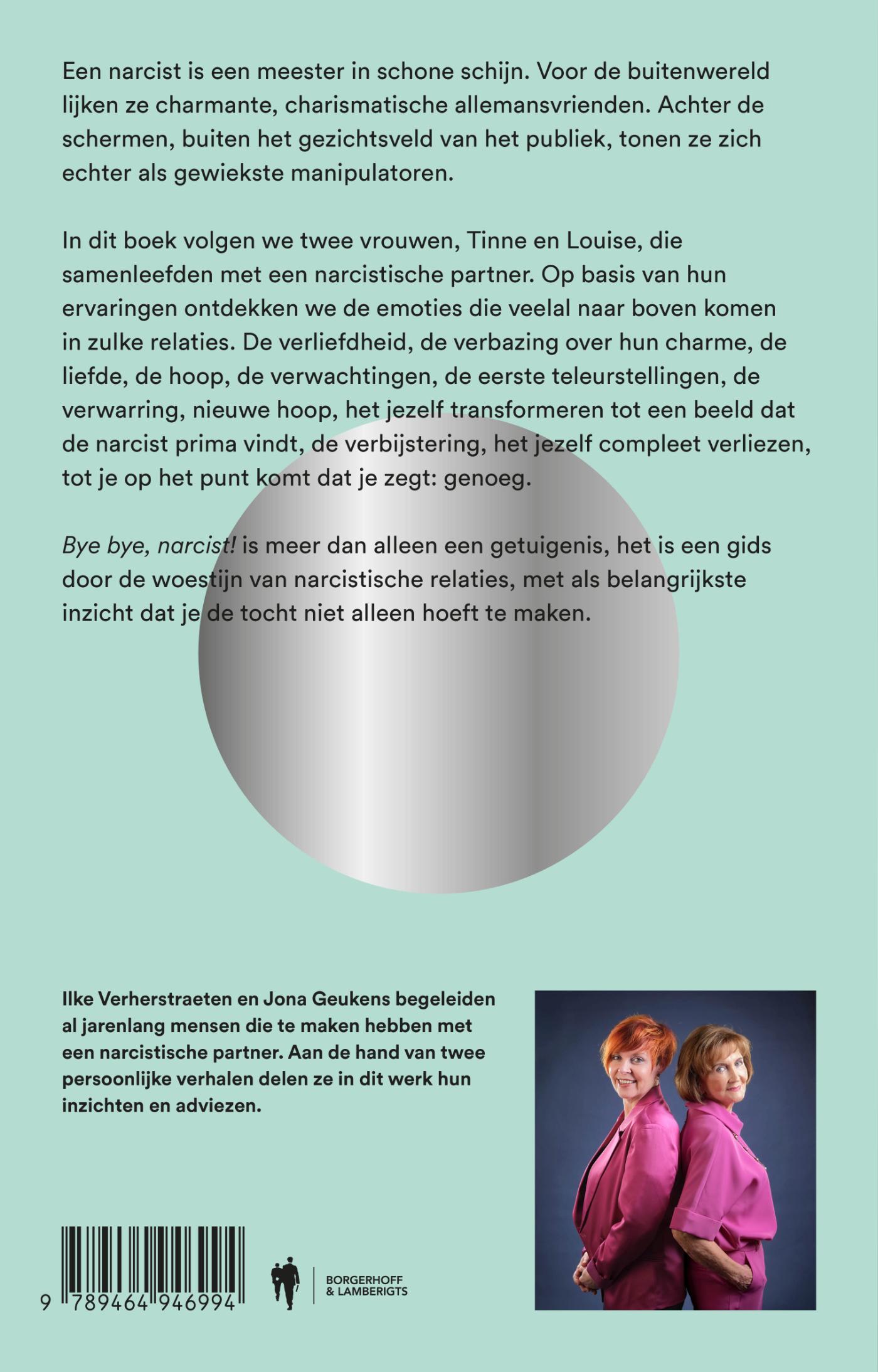 Achterkant van Bye Bye narcist