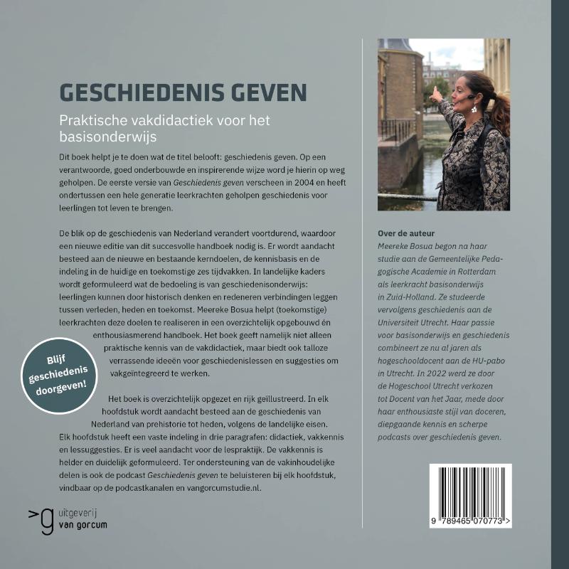 Achterkant van Geschiedenis geven
