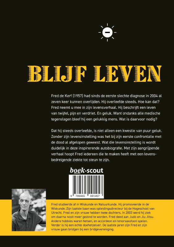 Achterkant van Blijf leven