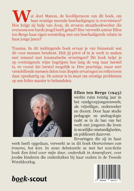 Achterkant van Overwinnen van trauma, het kan