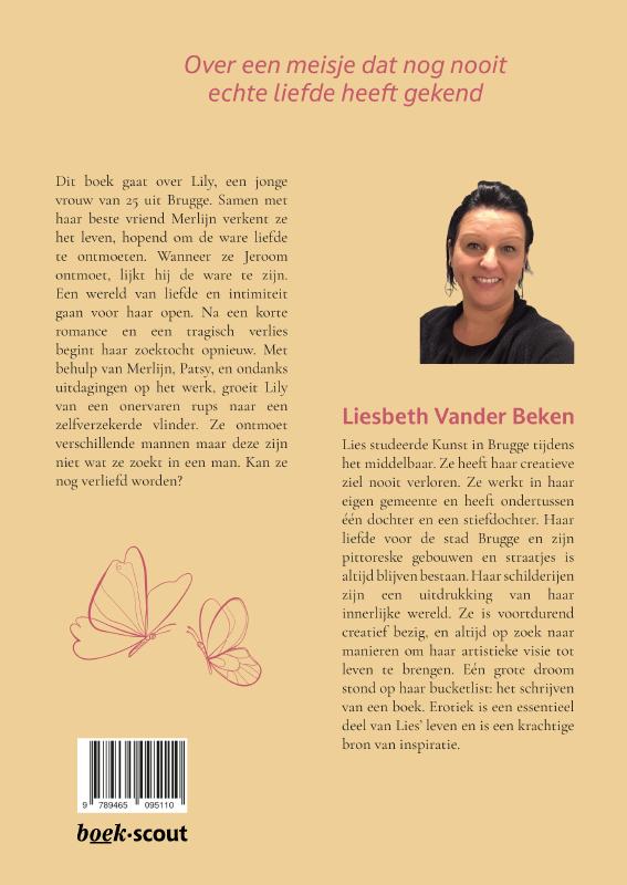 Achterkant van Ontpopt tot een vlinder