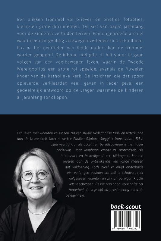 Achterkant van De kist van papa