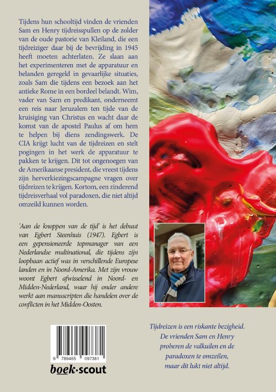 Achterkant van Aan de knoppen van de tijd