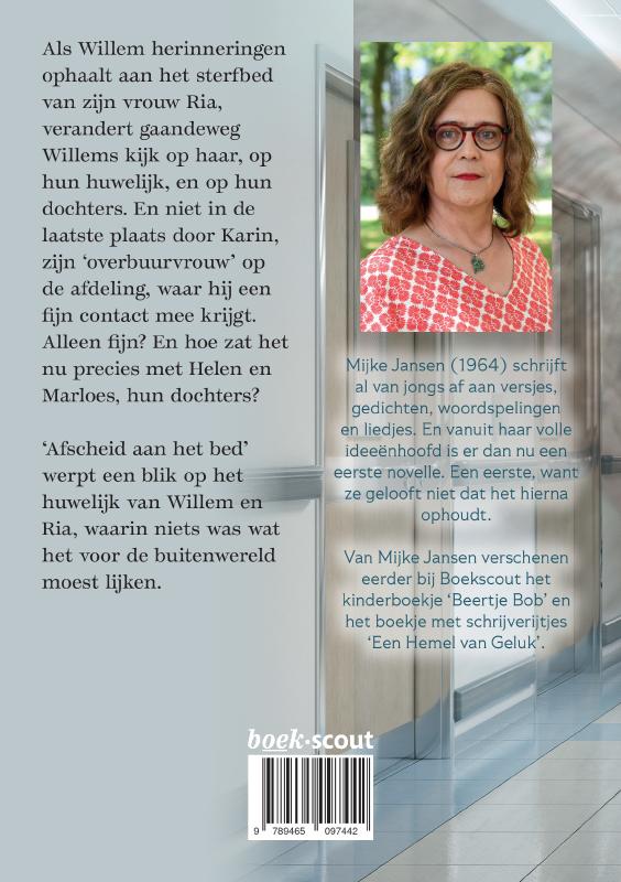 Achterkant van Afscheid aan het bed