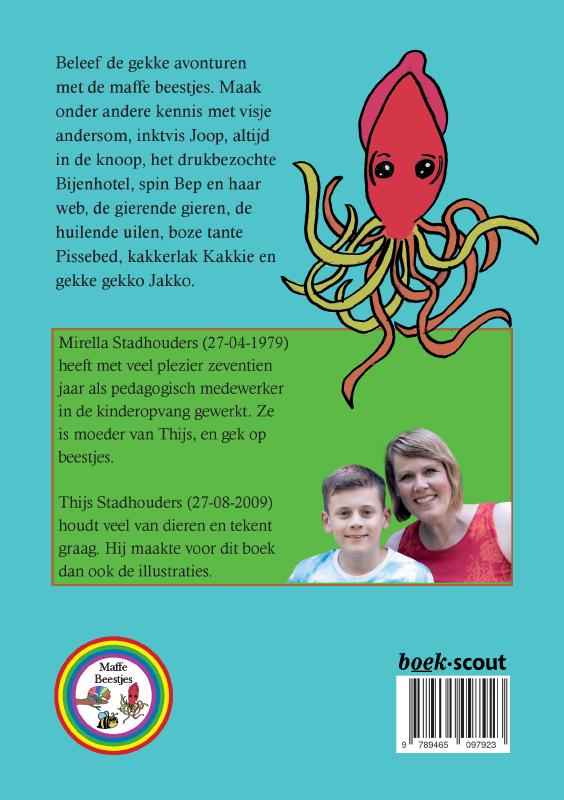 Achterkant van Maffe beestjes