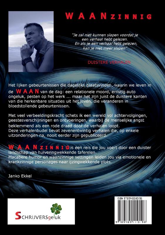 Achterkant van WAANZINNIG