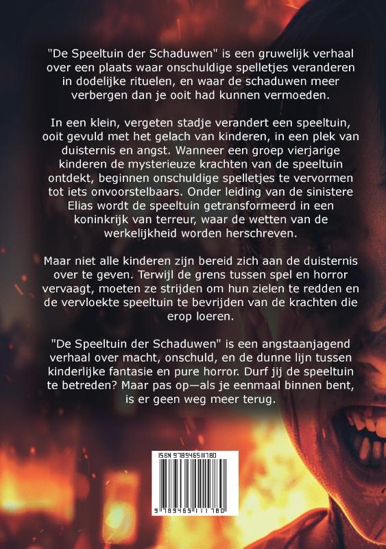 Achterkant van De Speeltuin der Schaduwen