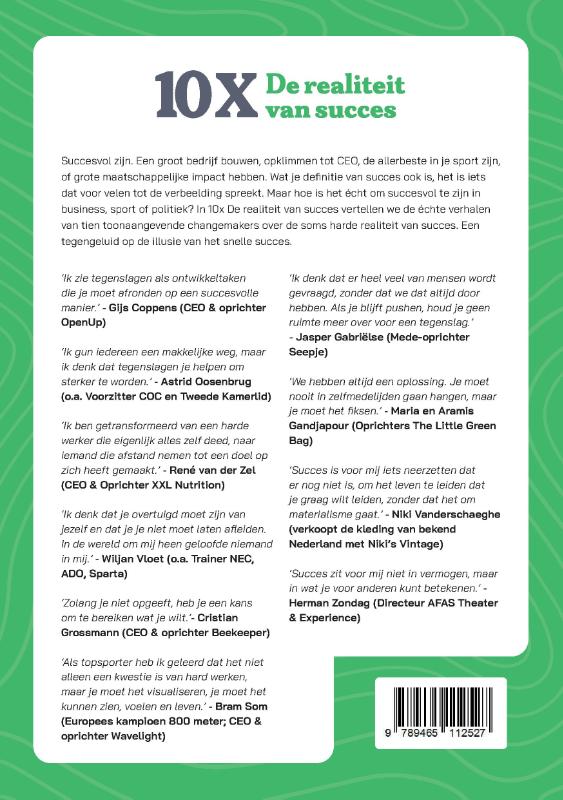Achterkant van 10x De realiteit van succes