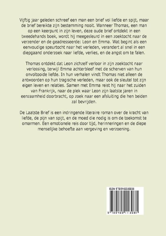 Achterkant van De Laatste Brief