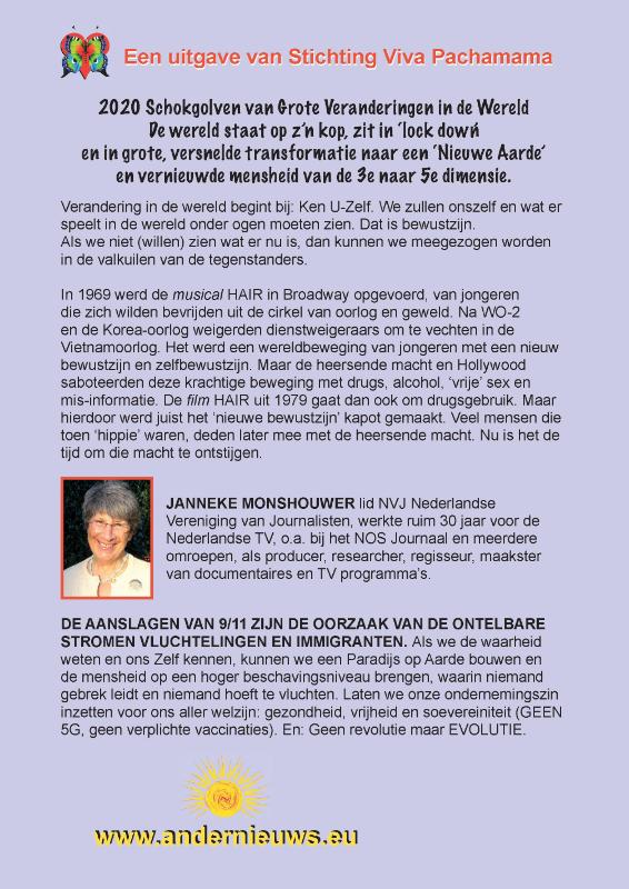 Achterkant van Overgang naar het aquariustijdperk