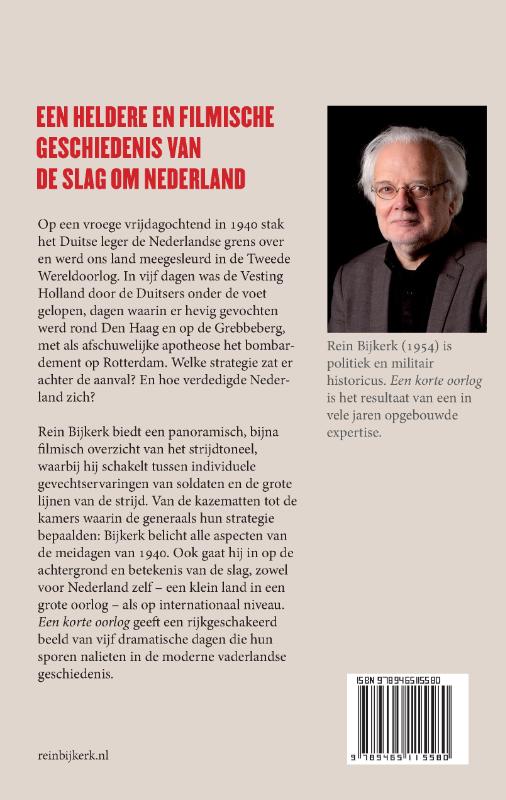 Achterkant van Een korte oorlog