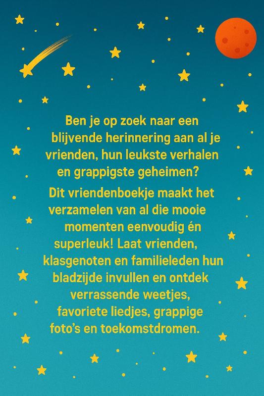 Achterkant van Robot Vriendenboekje
