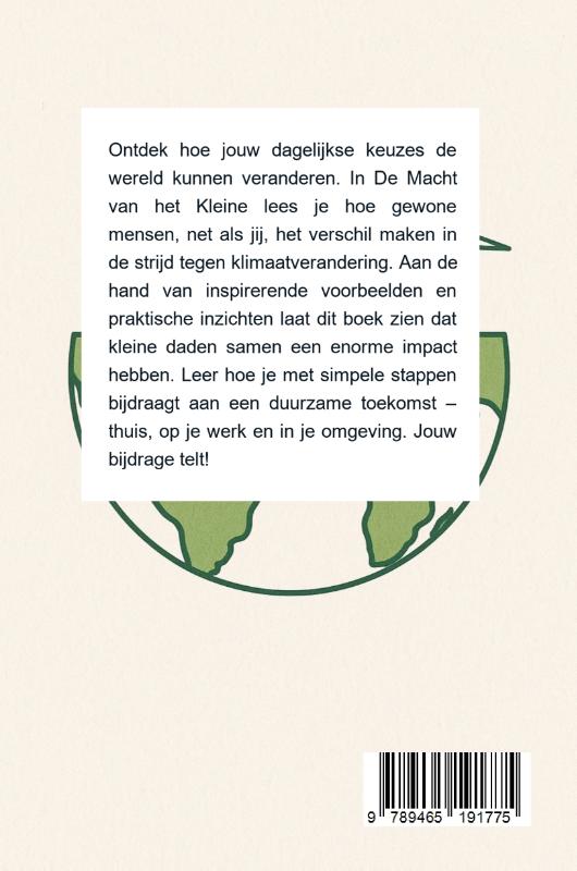 Achterkant van De Macht van het Kleine: Hoe Gewone Mensen het Klimaat Veranderen