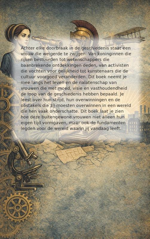 Achterkant van Vrouwen die geschiedenis schreven