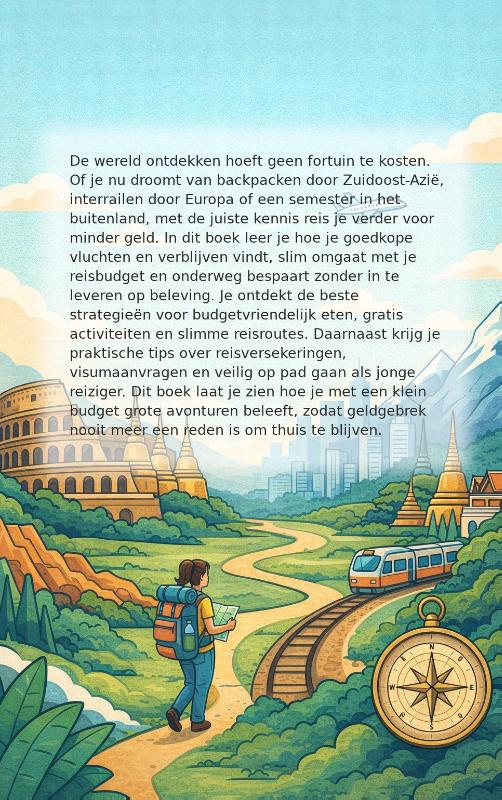 Achterkant van Reizen op een studentenbudget