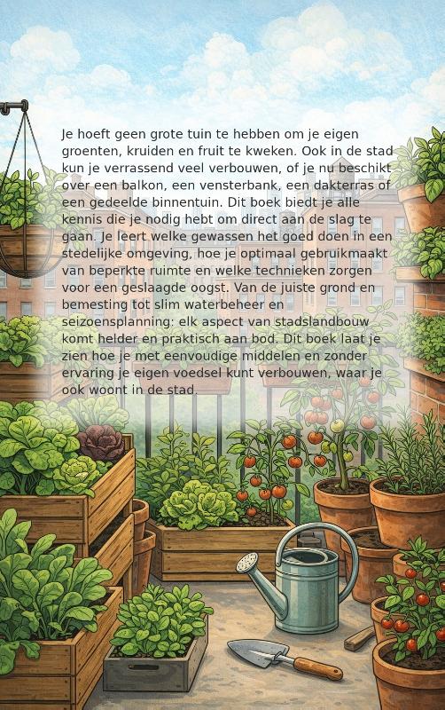 Achterkant van Stadslandbouw voor iedereen