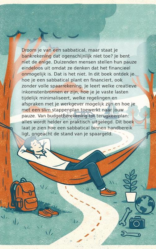 Achterkant van Sabbatical zonder spaargeld