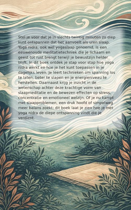 Achterkant van Yoga nidra voor diepe ontspanning