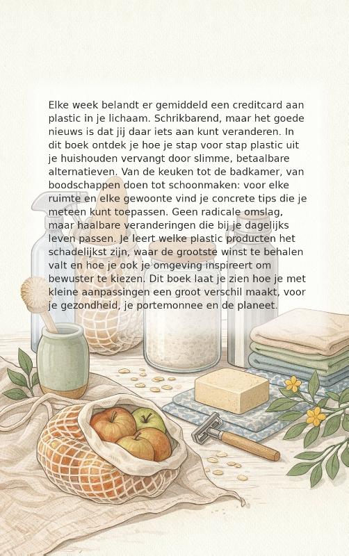 Achterkant van Leven met minder plastic